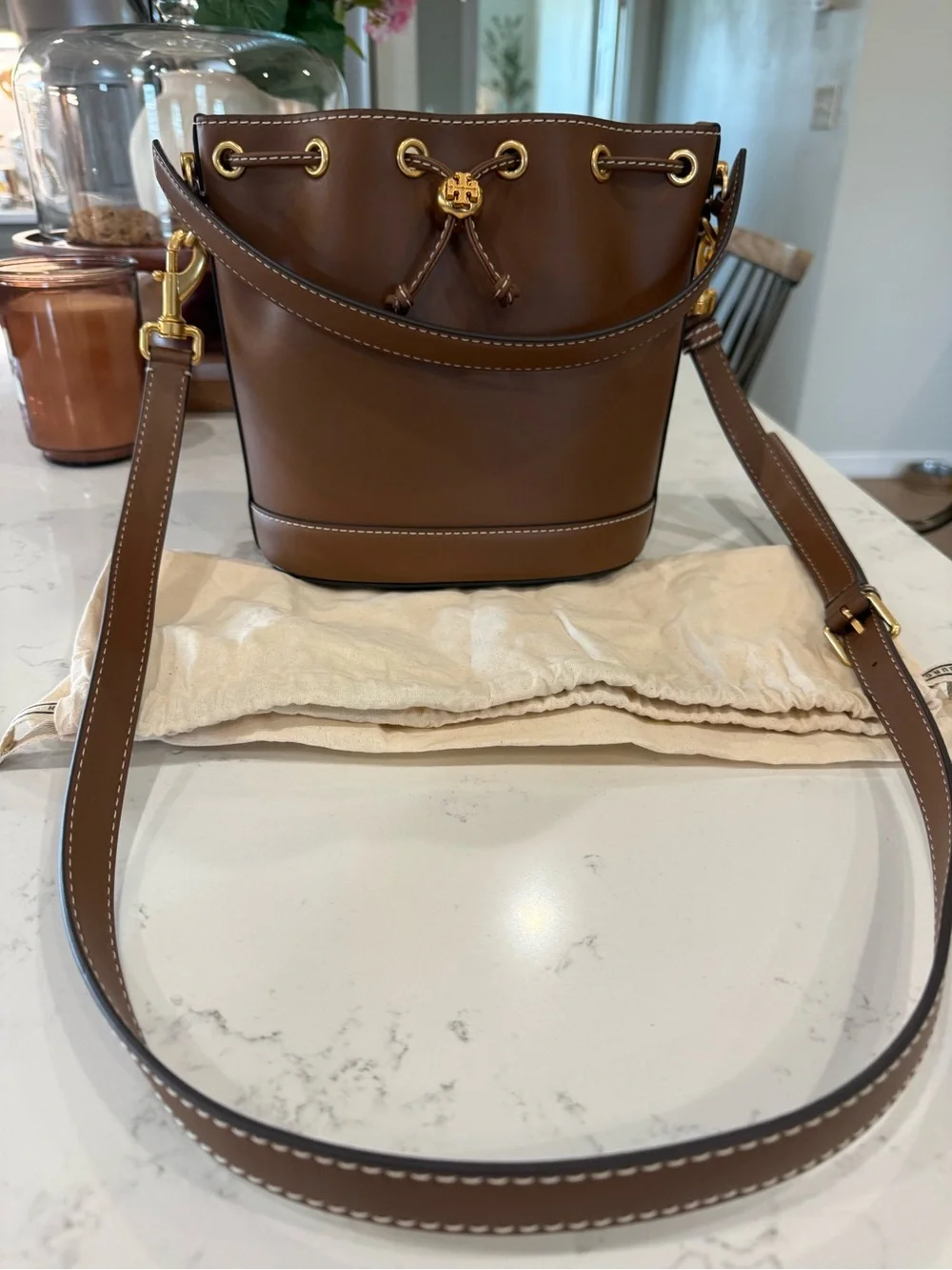 Tory Burch T Monogram Bucket Bag